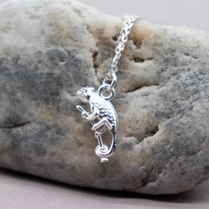 Sterling Silber Chamäleon Anhänger Halskette: AG925 Kette
