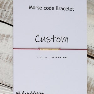 Custom Morse Code Bracelet Couple Initals or Word or Name - Etsy