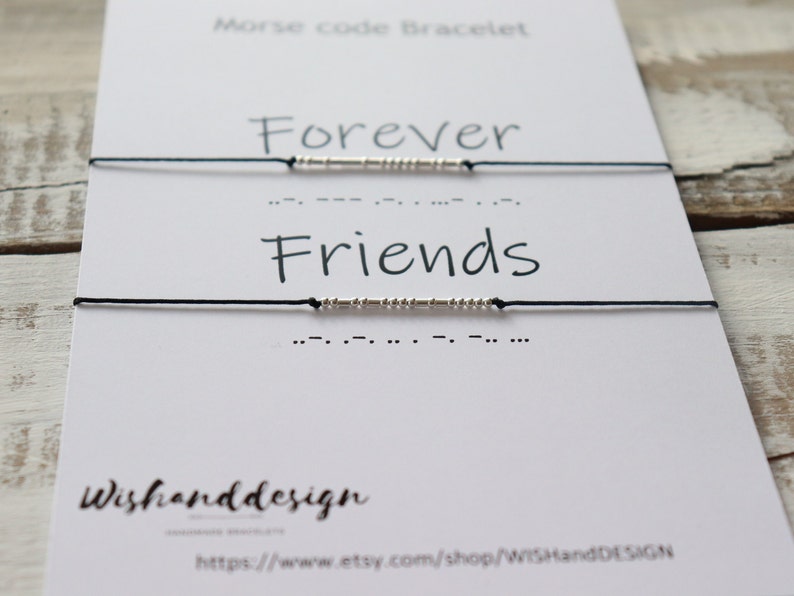 Friends Morse Code Forever Friends Morse Code Bracelet, Best Friend Bracelet, Best Friend ...