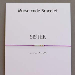 Sister Bracelet, Sister Birthday Gift, Sister Morse Code Bracelet, Sister Jewelry, Gift for Sister, SIS jewelry, Sister morse code jewelry