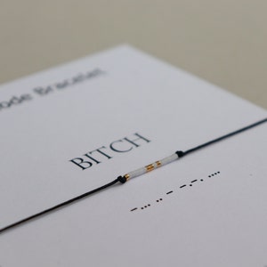 BITCH Morse Code Bracelet, Best friend bracelet, Friendship bracelet, Best Bitches jewelry, Bestie morse code bracelet, Gift for her