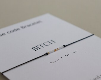 BITCH Morse Code Bracelet, Best friend bracelet, Friendship bracelet, Best Bitches jewelry, Bestie morse code bracelet, Gift for her