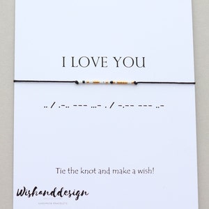 Ich liebe Dich Morse Code Armband, Paar Armband, Geheime Liebesbotschaft, Geschenk Freund und Freundin, Geschenk für Mann und Frau, Paar Geschenk