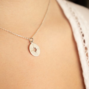 Compass Necklace For Women, Windcharm necklace Gift For Her, Sterling Silver Necklace Compass Pendant Sterling Silver Compass Necklace