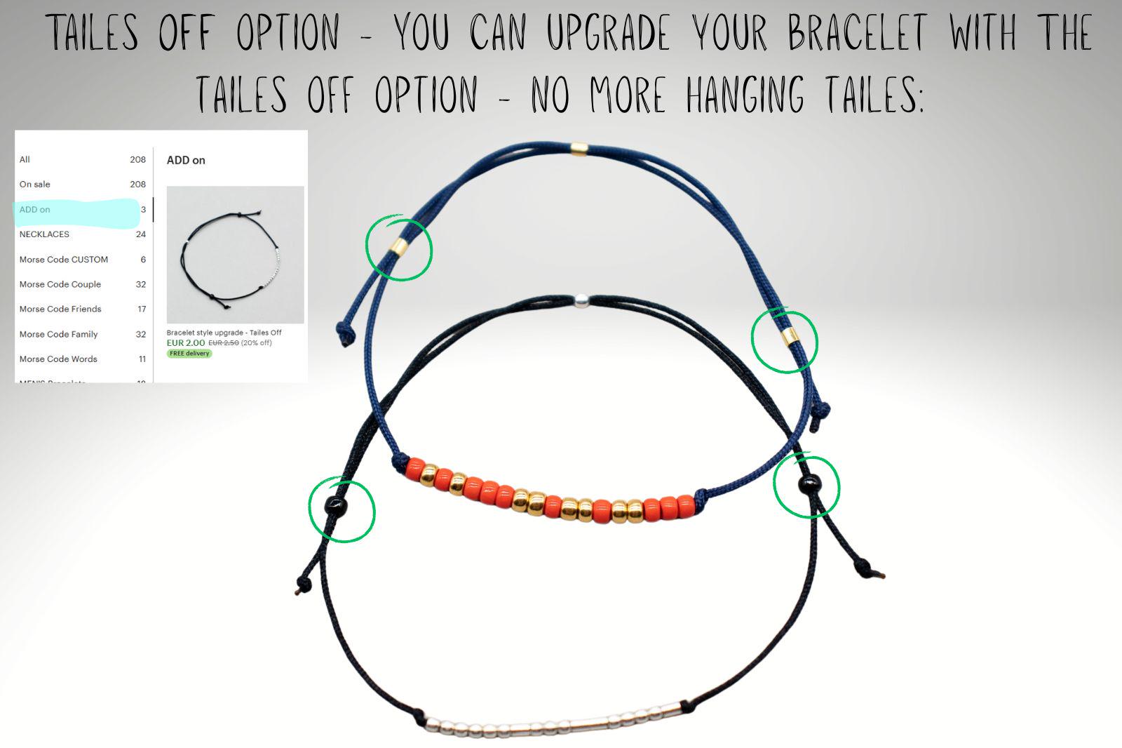 Bracciali Dell'amicizia In Codice Morse – Braccialetto Regalo Per Migliore Amico – Cordino Regolabile Con Ciondolo In Acciaio – 2/3 Pezzi - 2