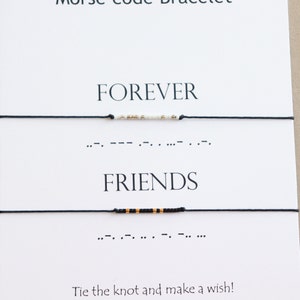 Forever friend Morse Code Bracelet, Best friend bracelet, BFF gift, BFF bracelet, Best friend birthday gift, Graduation gift for best friend