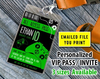 gamer invitation vip pass video game invitation printable video game truck invitation video game party gaming invitation gamer party - fortnite vip pass printable