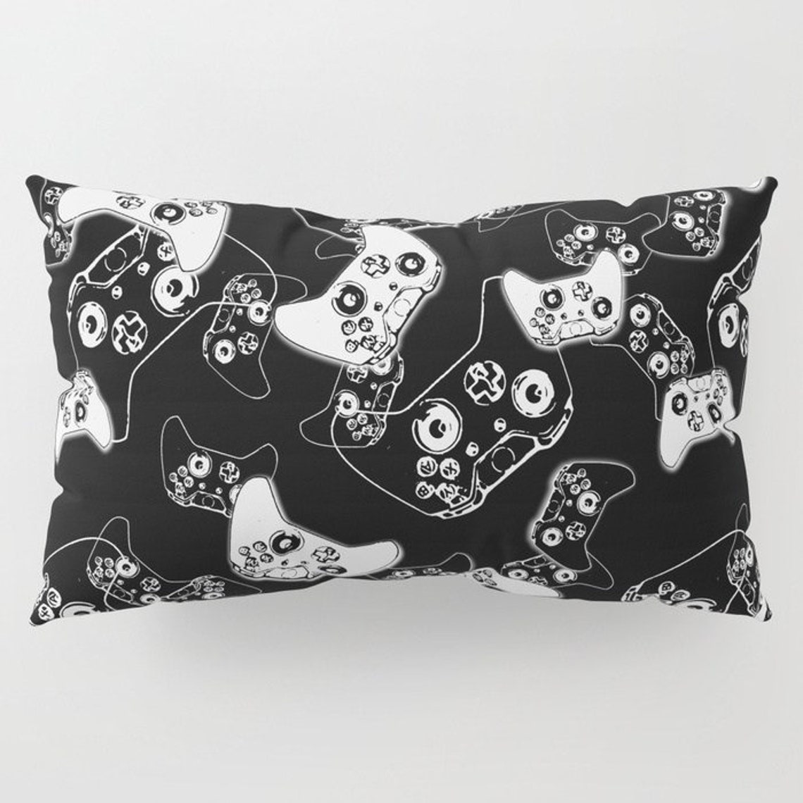 Black Gamer Pillow Sham Set 2pcs Video Game Pillow Case Etsy