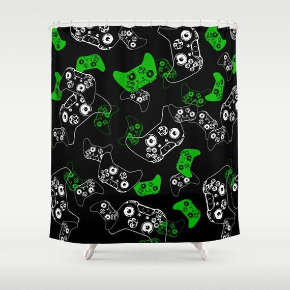 Gamer Shower Curtain Gamer Gifts Video Game Decor Gamer Etsy