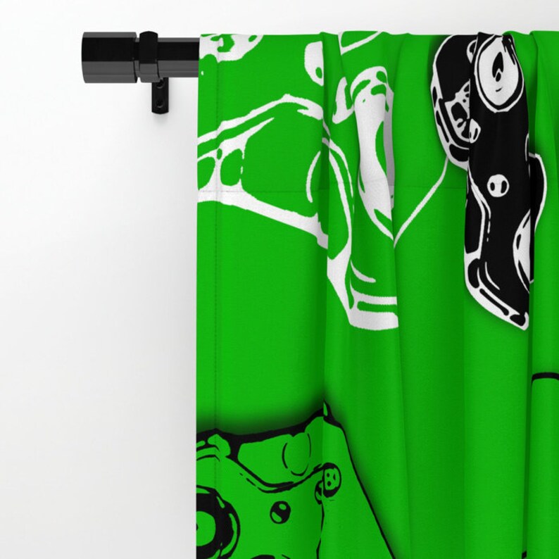Gamer Room Window Curtain Gamer Curtains Boys Curtains Etsy