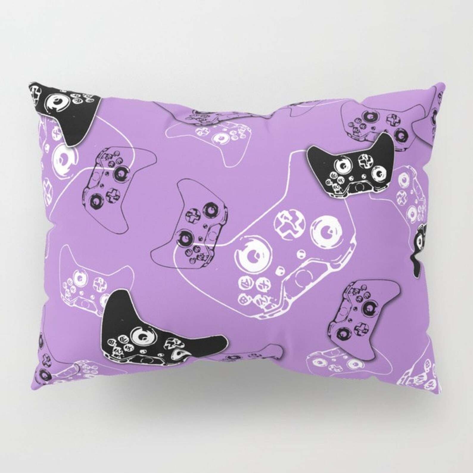 Lavender Gamer Pillow Sham Set 2pcs Video Game Pillow Case Etsy