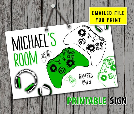 Video Game Room Sign Printable Gamer Room Sign Personalized | Etsy