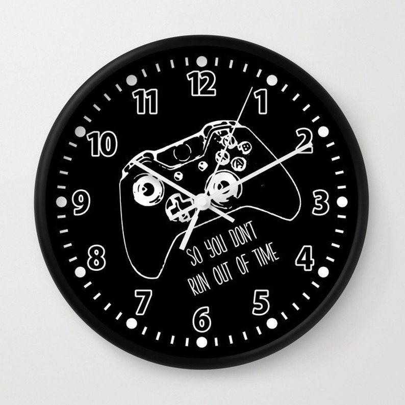 Video Game Clock Gamer Clock Gamer Wall Clock Gaming Gift Etsy
