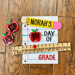 Back to School Sign Personalized| Reusable sign| Back to school sign| last day of school sign| interchangeable school sign