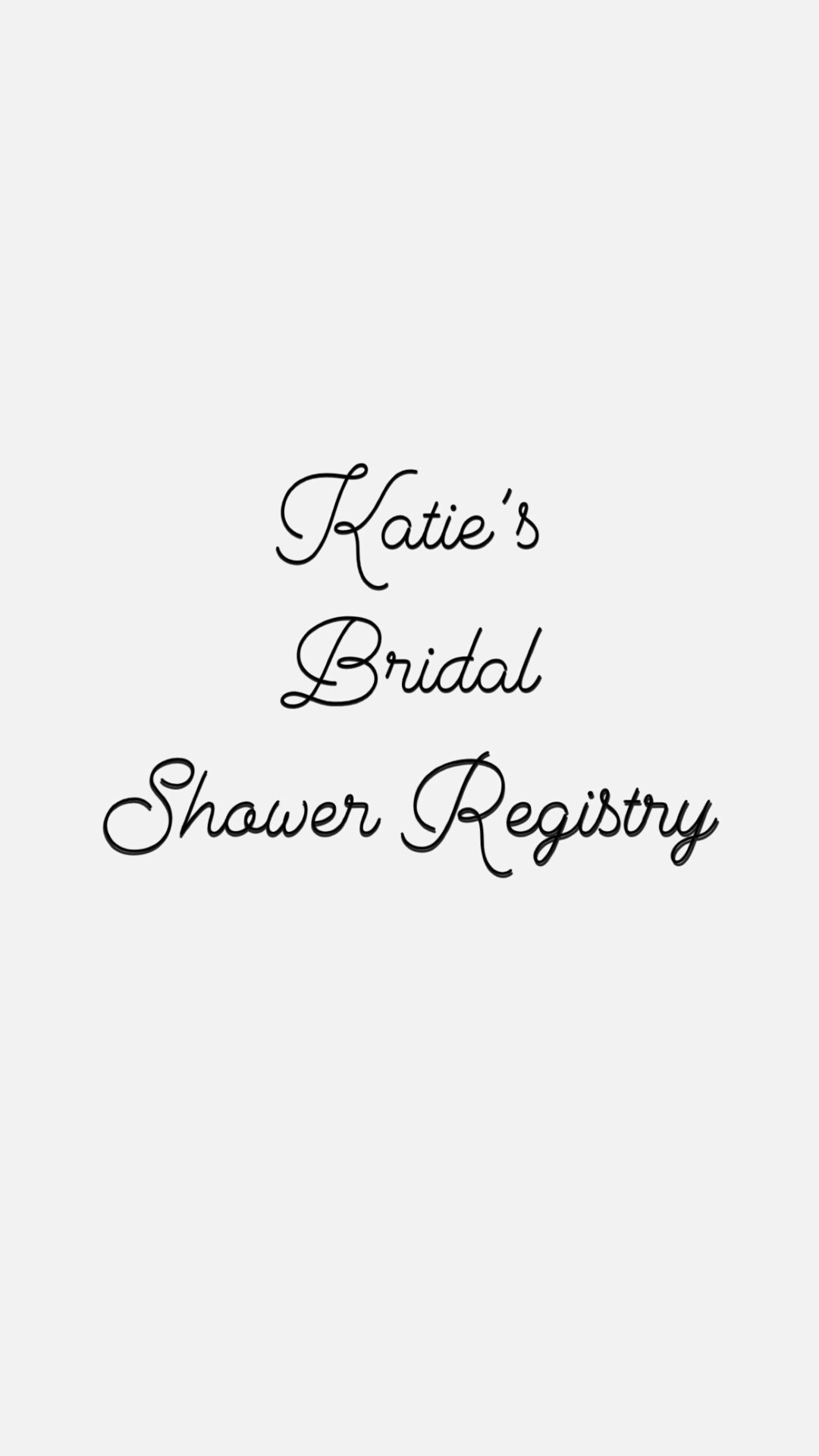 Katies Bridal Shower Registry Etsy