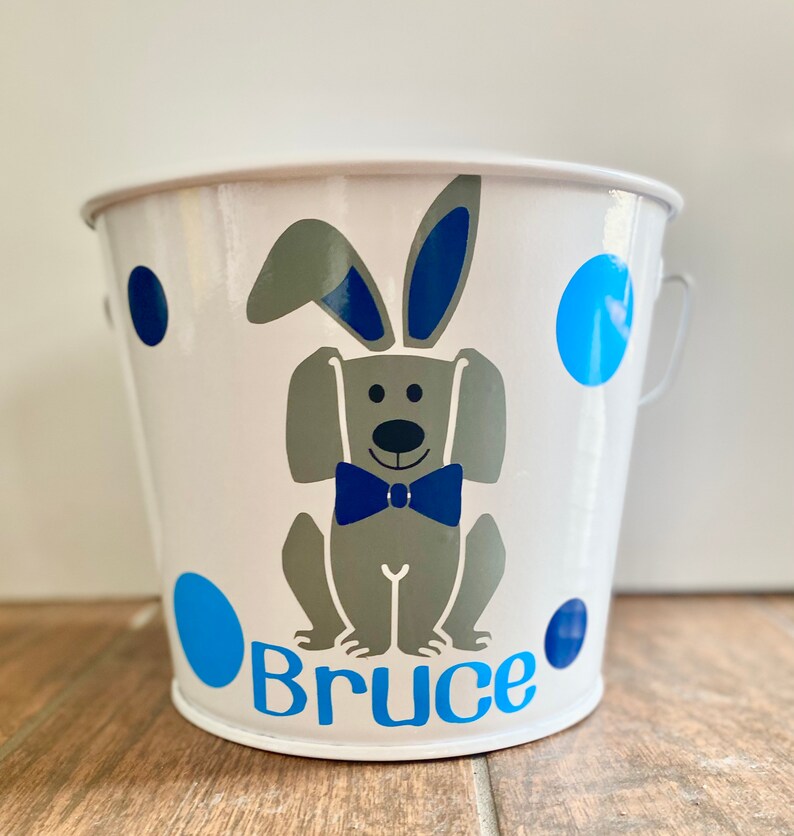 Metal Easter Buckets Personalized Etsy