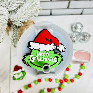 The Grinch With Merry Grinchmas 40oz H20 Stanley Topper