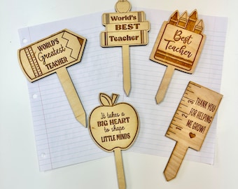 Teacher Plant Stake| Teacher Appreciation| Teacher Gift| Teacher Plant Marker| End of the year| Teacher