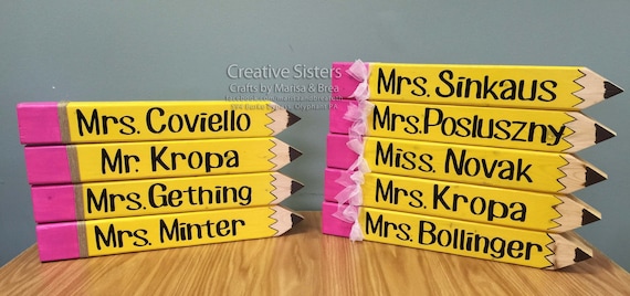 Pencil Name Plate | Etsy
