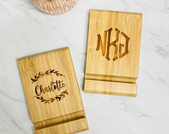 Cell Phone Holder| iPad holder| Laser Engraved| Personalized Phone Stand| Phone Stand