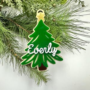 Christmas Tree Ornament Name Tag| Tree Tag Ornament| Christmas Tree Ornament| Christmas Ornament| Personalized Christmas Tree