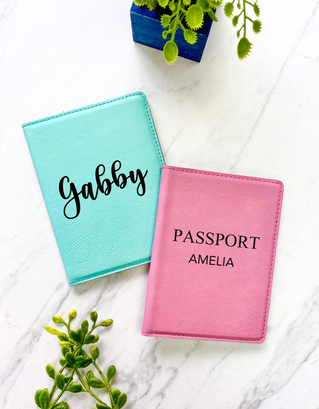 Passport Holder Leather Custom Passport Book Holder Travel Etsy