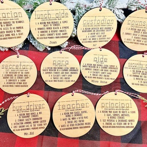 Teacher Definition Christmas ornaments|Principal|Counselor|Aide|Lunch Aide|Bus Driver| Teacher Gift|Teacher Appreciation | Principal Gift |