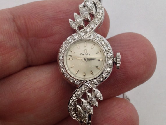 Vintage Ladies "OMEGA" Watch with Natural Diamond… - image 2