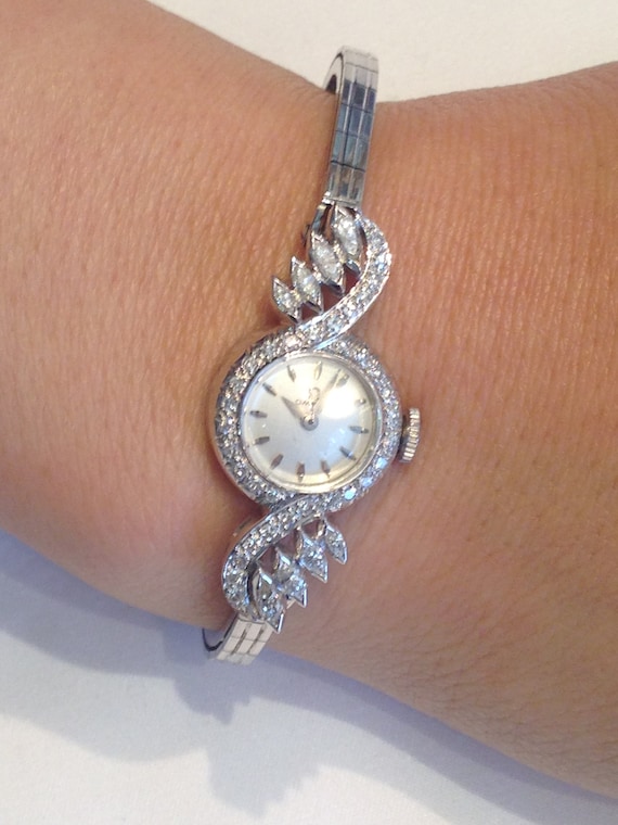 Vintage Ladies "OMEGA" Watch with Natural Diamond… - image 1