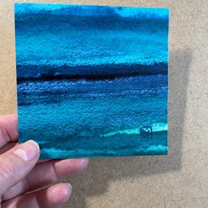 Imaginary landscape. Abstract watercolor painting - Minimalist wall art, artistic gift. Original hand-painted artwork. Direct from the artist.