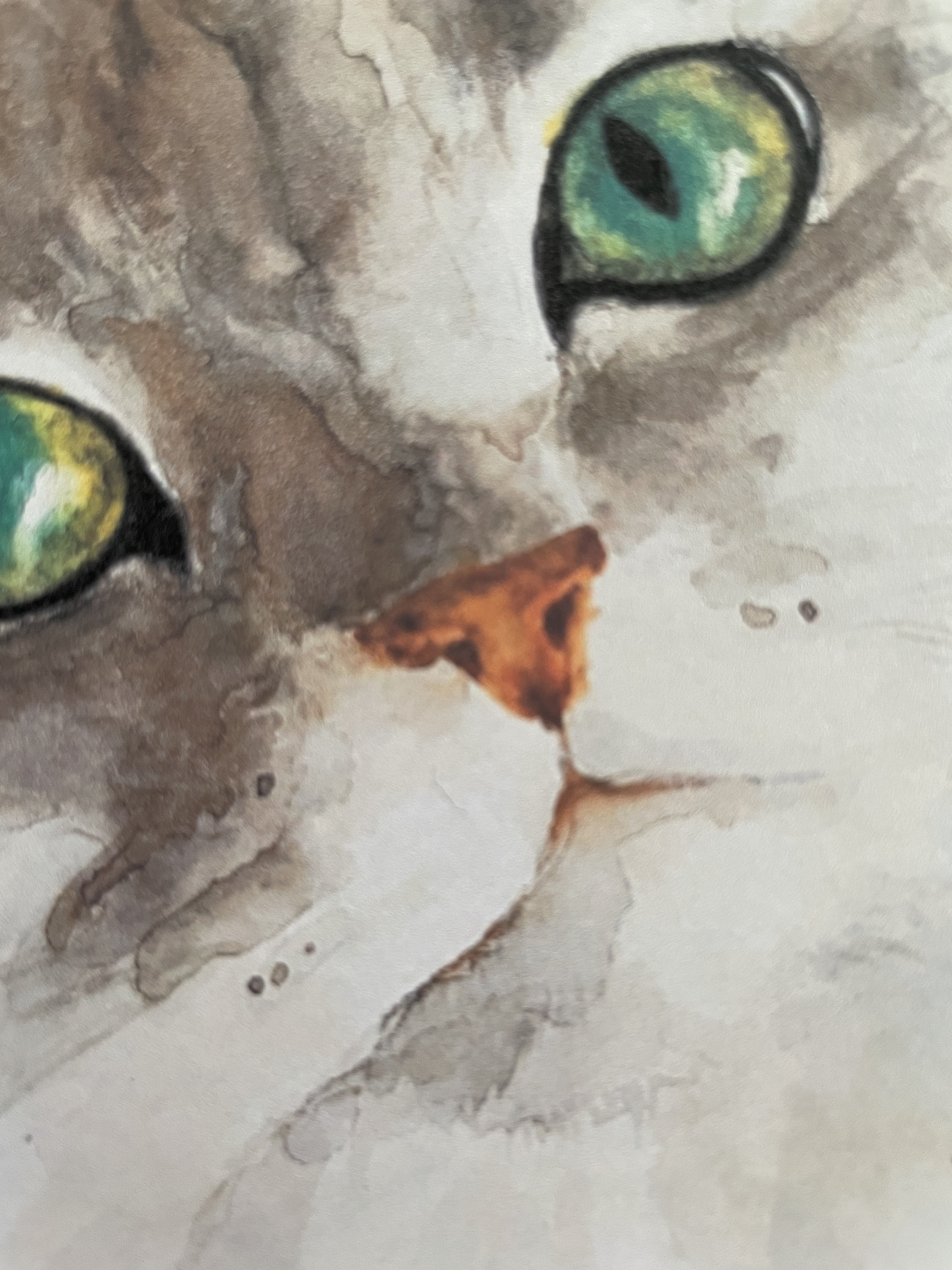 White Persian Cat Painting Art Print of an Original Etsy