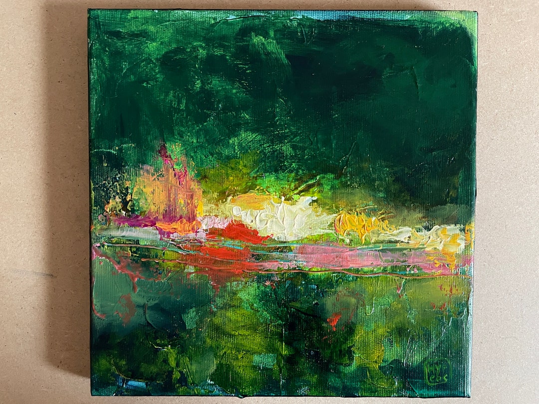 Walk in an Abstract Garden. 7/8. Oil Painting. Direct Artist Etsy UK