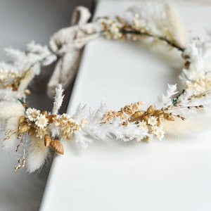 Flower Girl Crown, Boho Bridal Crown, Flower Girl Head Wreath, Flower Crown Weding, Flower Girl Halo, Flower Headpiece, Floral Headband