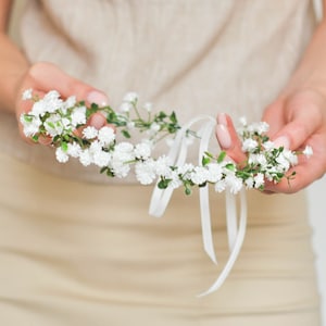 Blumenmädchen Blumenkrone, Blumenmädchen Blumenkrone, Blumenmädchen Krone, Blumenmädchen Weiß, Baby Blumenkrone, Kleine Blumenkrone