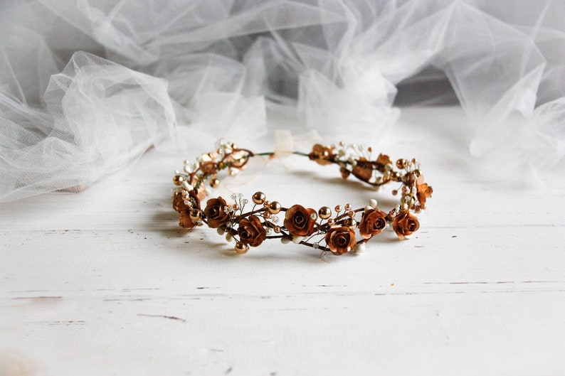Flower Girl Crown Flower Crown Wedding Flower Girl Headband Etsy