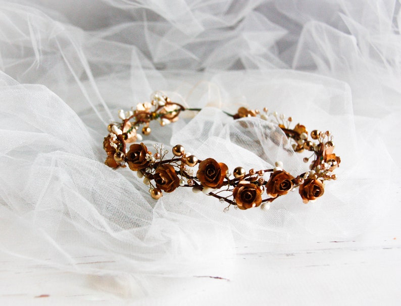 Flower Girl Crown Flower Crown Wedding Flower Girl Headband Etsy