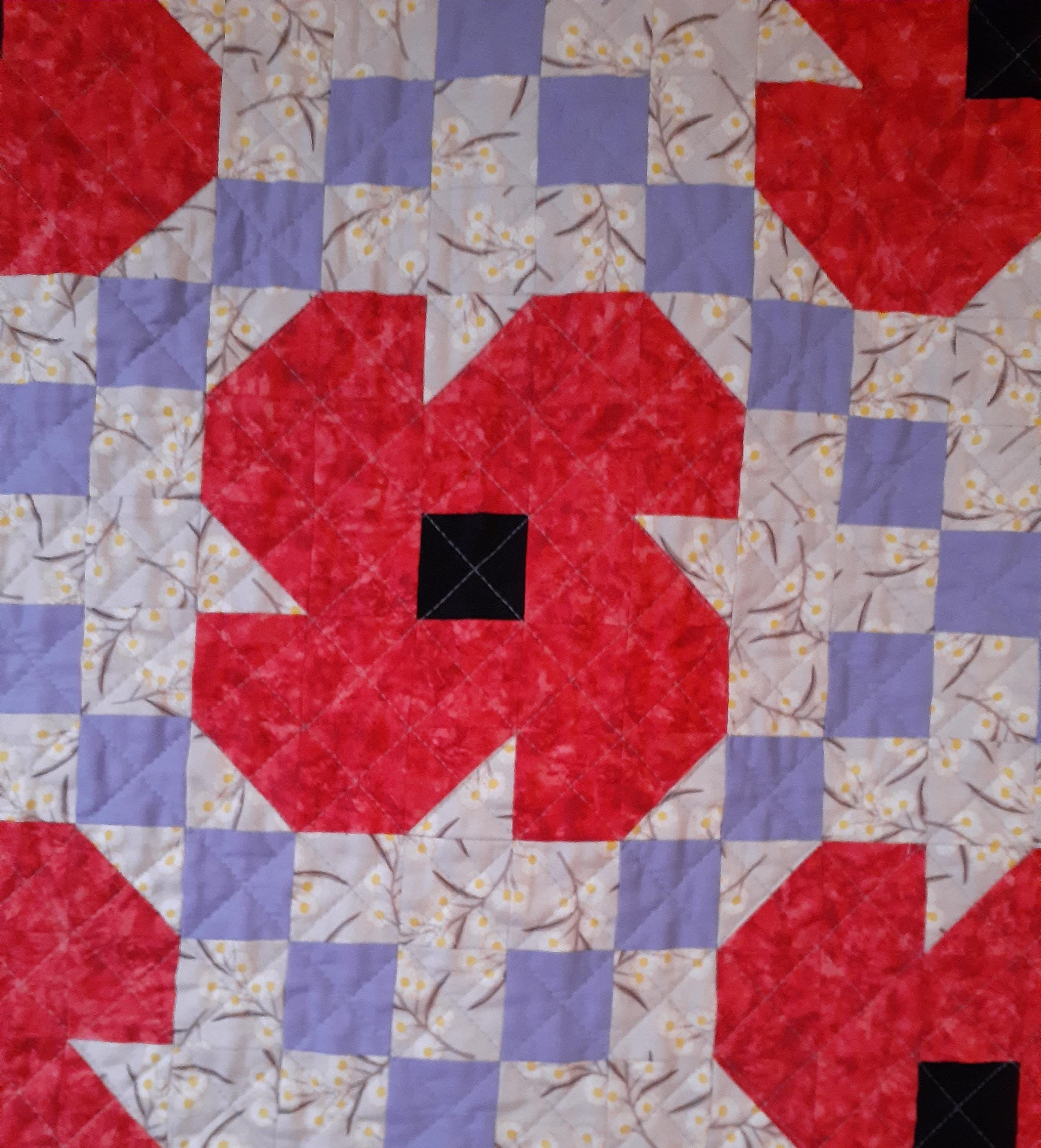 Pattern Patchwork Purple Poppy Quilt Pattern: Patchwork Purple Irish Chain (digital Download) - Etsy