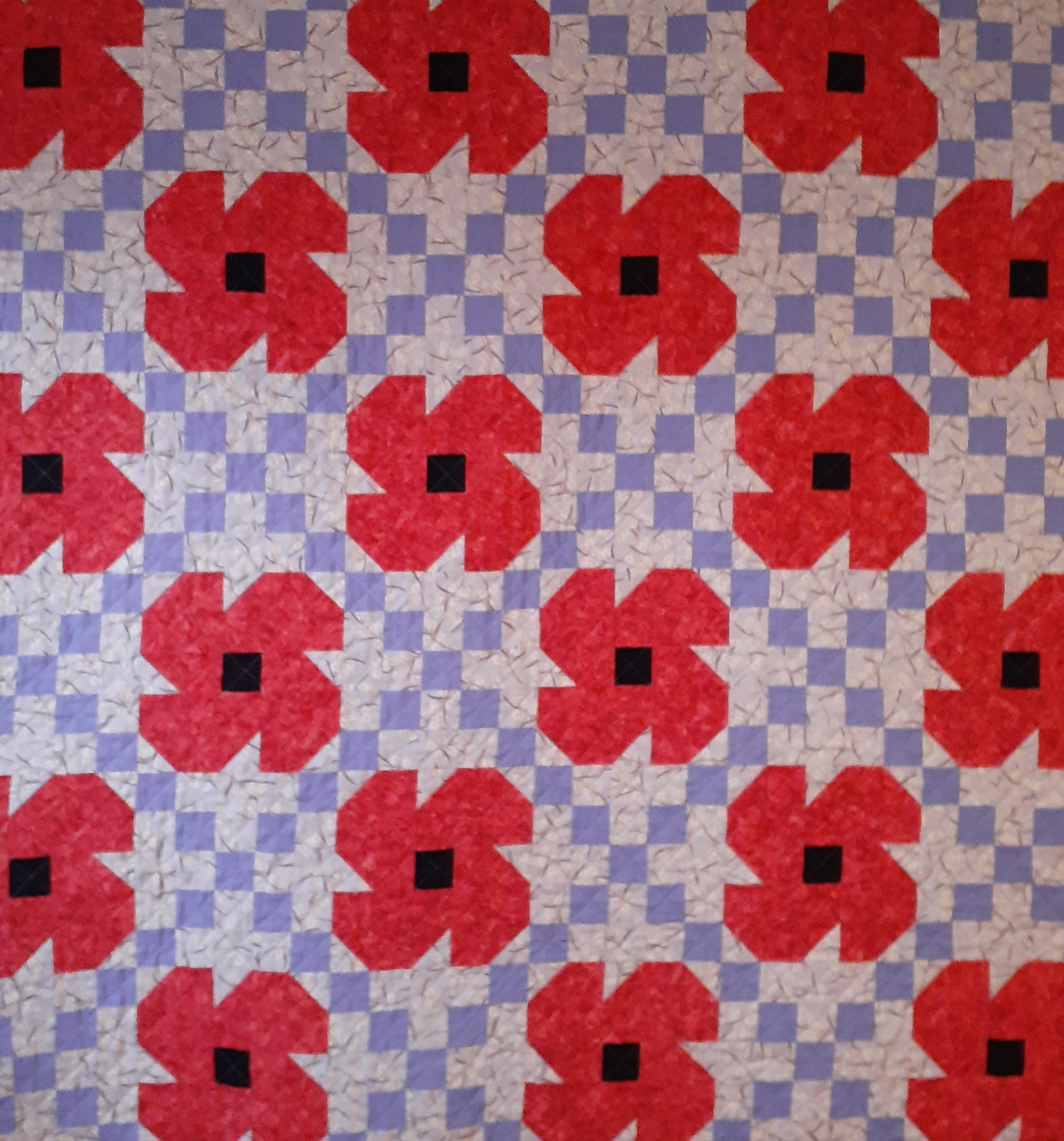 Pattern Patchwork Purple Poppy Quilt Pattern: Patchwork Purple Irish Chain (digital Download) - Etsy