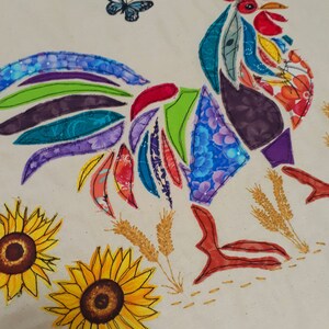 Rooster Applique Pattern: Scrappy Farm Bird Quilt Block (PDF Pattern ...