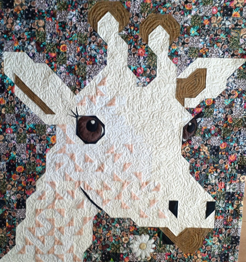 Giraffe Patchwork Quilt Pattern: Gerry the Gentle Giant (PDF Pattern ...