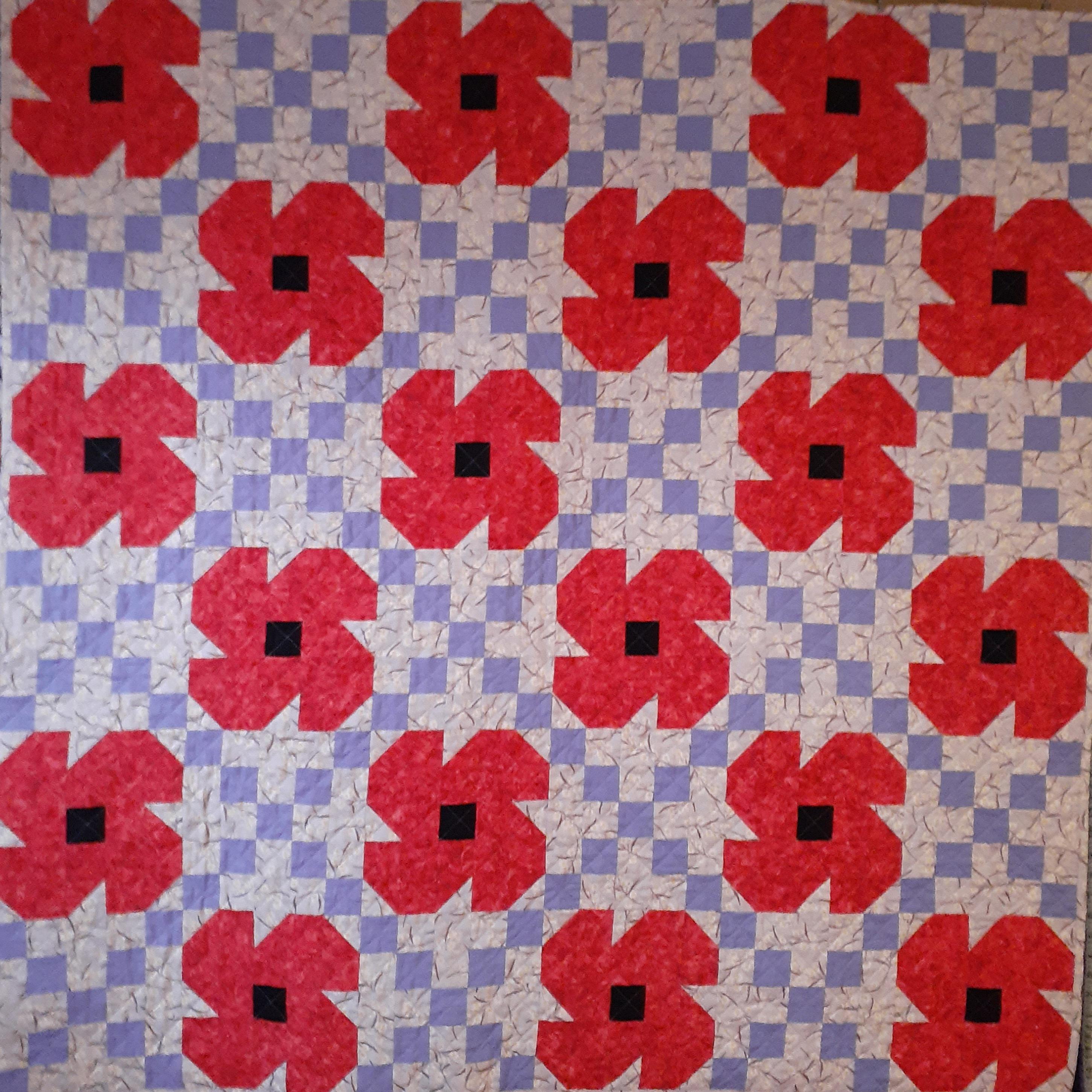 Poppy Quilt Pattern: Patchwork Purple Irish Chain (digital Download) - Etsy