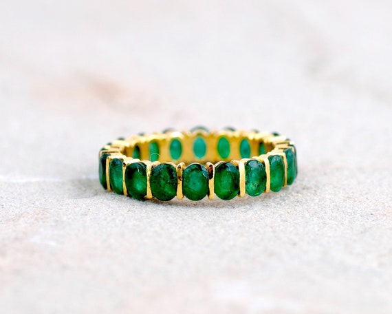 18KT Yellow Gold Natural Vibrant Zambian Emerald 2.52 carats | Etsy