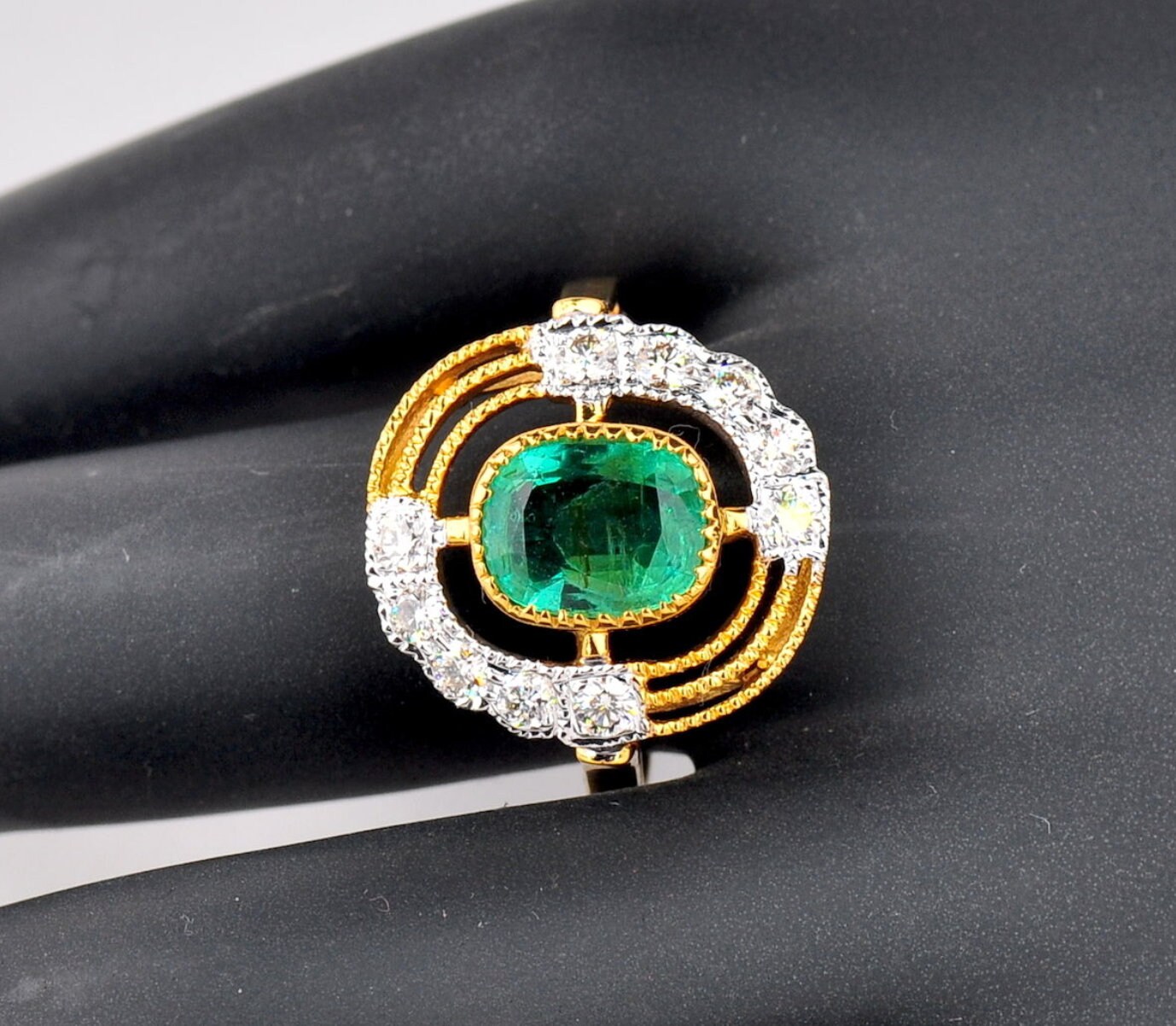 Certified GIA GG Beautiful 18KT Natural Colombian Emerald - Etsy
