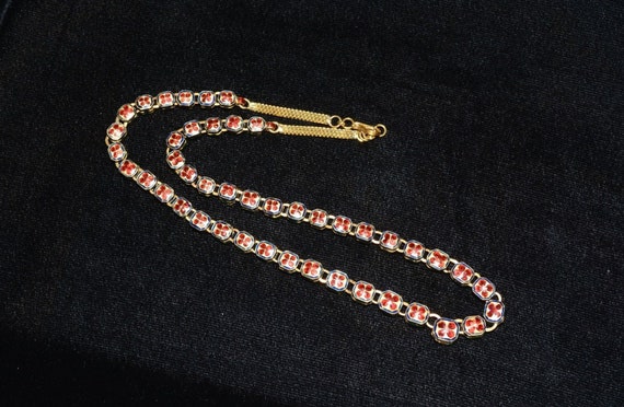 Rare 23KT Gold 9 Carats Diamond Chain Mughal Enam… - image 5