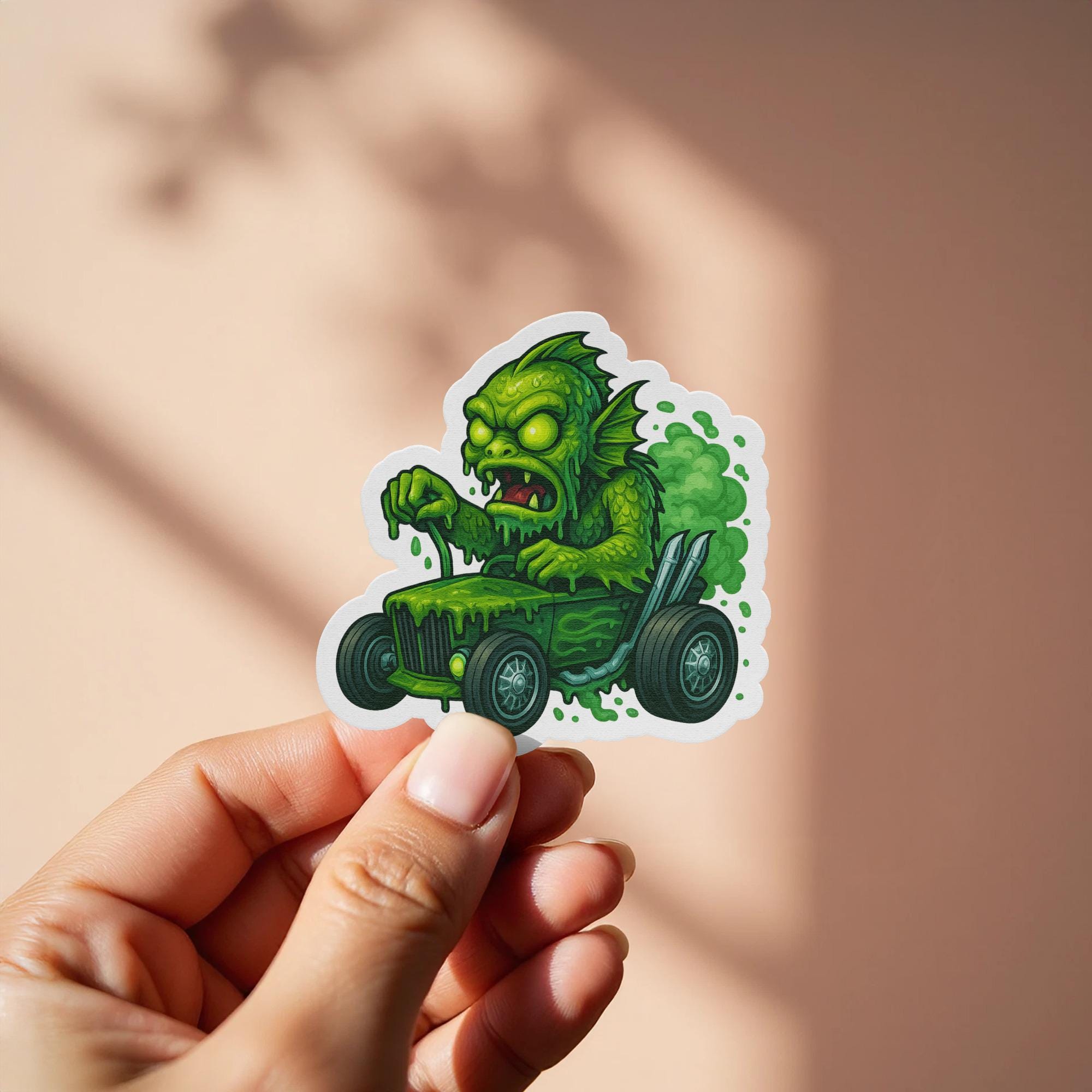 Creature From the Black Lagoon Sticker, Swamp Monster Boxcar Derby