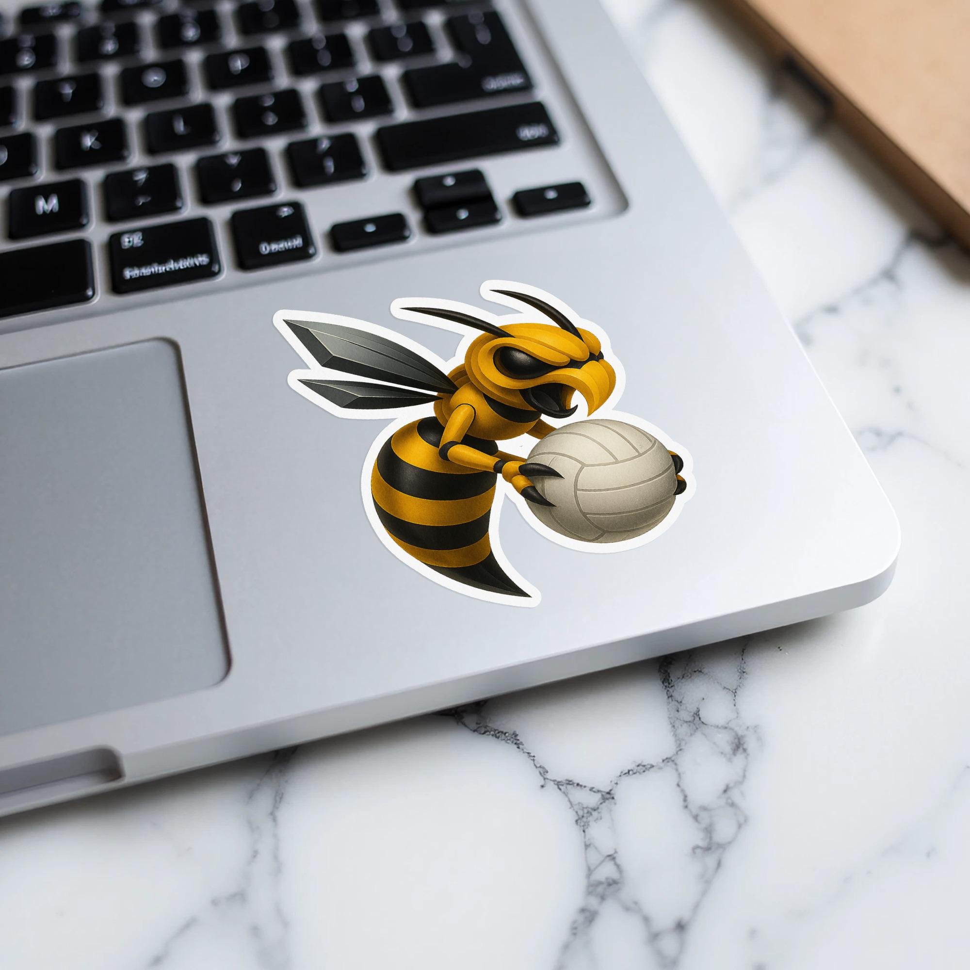 Wesp Sticker Volleyball Wasp Sticker, Sports Bee Sticker, Insect Ball Game Decal ...