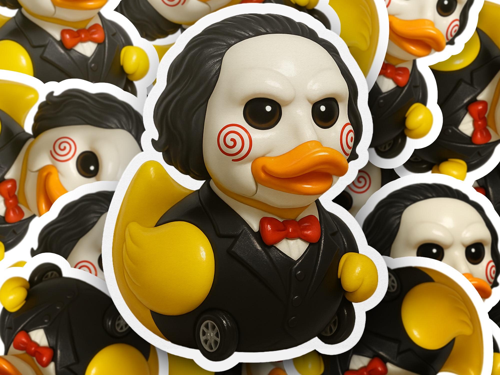 Mastermind Horror Mastermind Rubber Duck Halloween Sticker, Horror Movie Inspired Decal ...