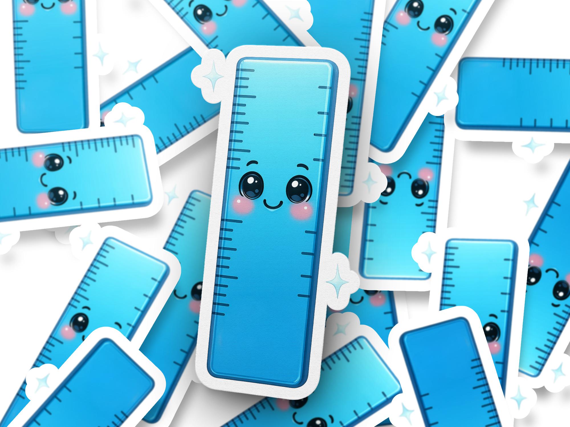 Colored Sticker Table Ruler Cute Ruler Sticker, Fun Teacher Sticker, School Supply Stickers ...