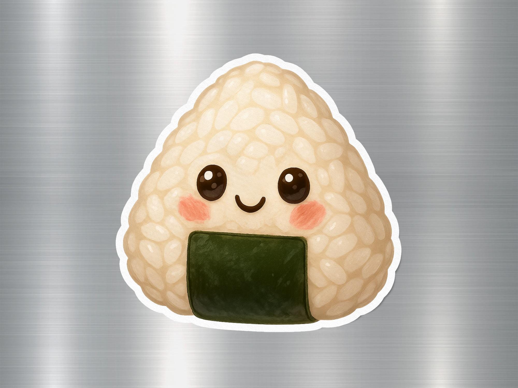 Cute Onigiri Sticker, Kawaii Food Stickers, Japanese Rice Ball, Sushi ...