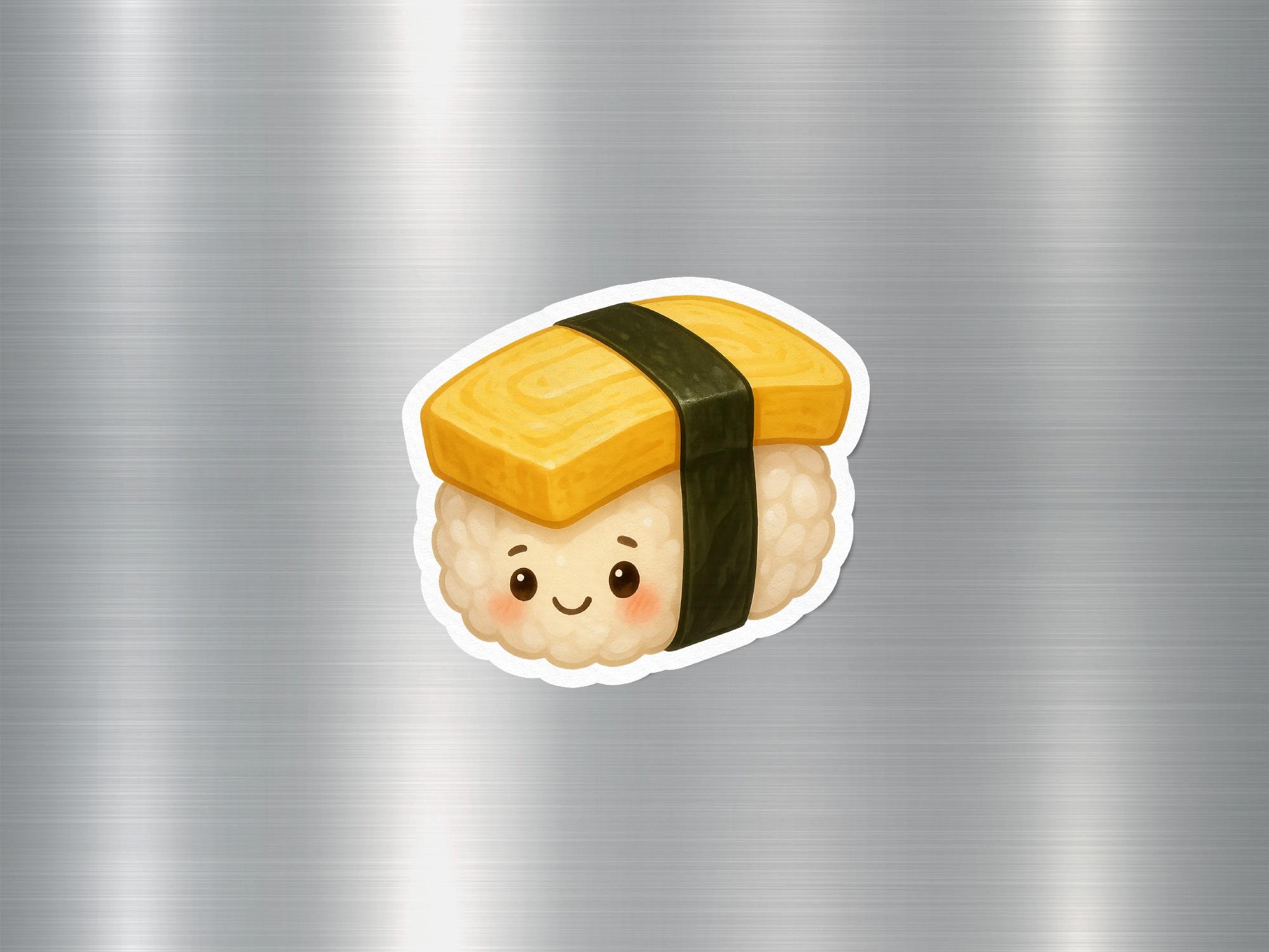 Cute Tamago Sushi Sticker, Kawaii Food Decal, Anime Food Sticker ...